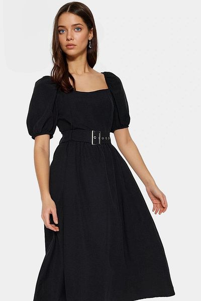 PayBuy Women Skater Mold Midi Dress Cotton Terrycotton Fabric Casual Stylish Style Modern Style Comfortable Cut