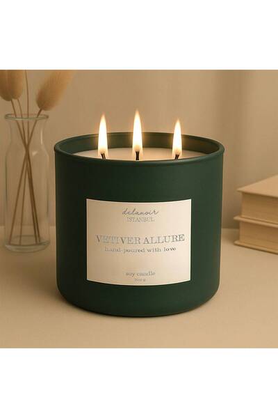 Vetiver Aromalı Soya Mumu 700g.