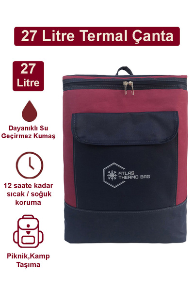 Wallery Bags حقيبة ظهر حرارية عازلة للحرارة بسعة 27 لترًا عازلة للحرارة لحقائ...