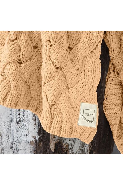 Miespiga Serenita Hair Knitted Knitwear Tv Blanket Throw Sofa Shawl