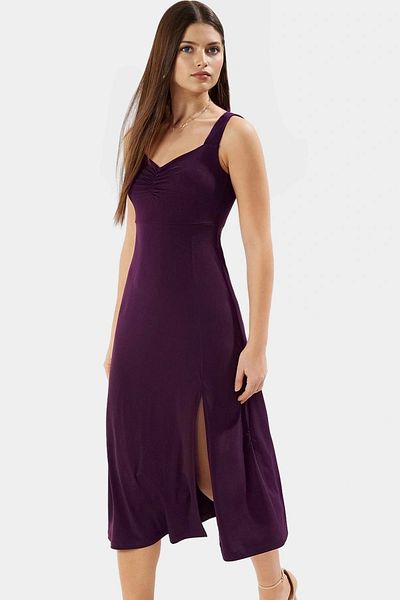 PayBuy A Line Sweetheart Neckline Midi Knitted Dress 96% Polyester Zarifane Design for Summer Casual Use