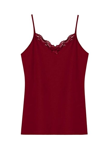 wear treasure Hnx Cotton Collar Lace Thin Strap Women's Undershirt