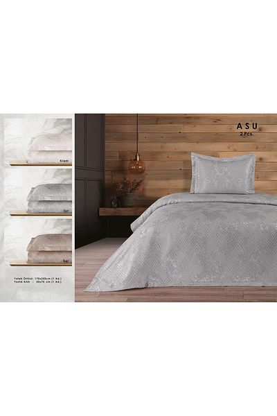 Faiend Double Modern Design Jacquard Bedspread - Chenille Gray