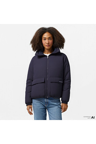 Converse Classic Kadın Kapüşonlu Siyah Mont