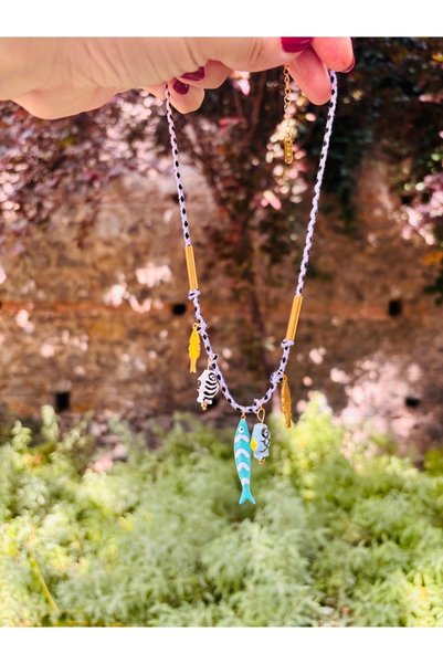 Markiz Takı Turquoise Fish Necklace
