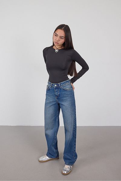 Addax Pantaloni blugi cu talie înaltă - PN8665-PNK