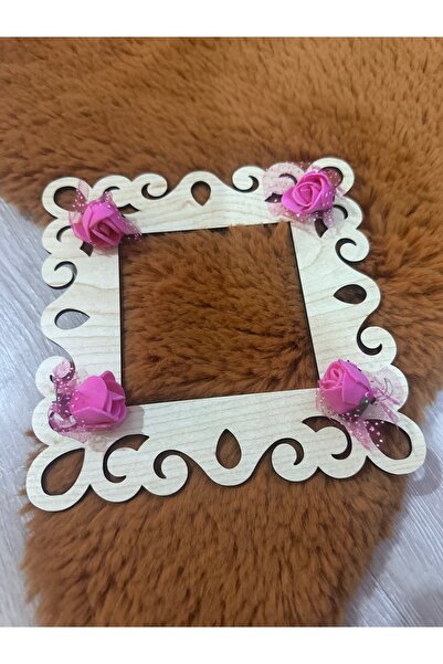 Marrone Pink Floral Socket Frame Bell Ornament