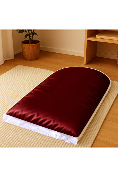 Carpetella 3 cm Orthopedic Sponge Satin Prayer Rug Does Not Hurt Knees Prayer Mat Non-Slip Leather Based