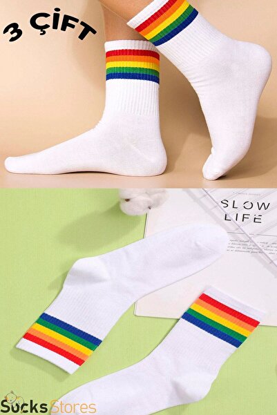 Esinti Șosete colorate tenis pentru bărbați și femei - 3 șosete sport