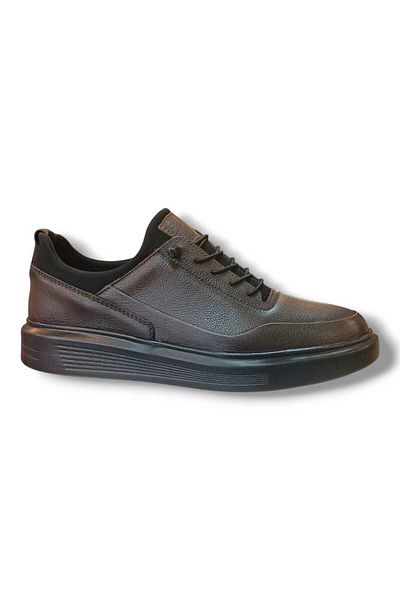 oktay kundura 100% Leather Brown Orthopedic High Sole Men's Sneaker Casual Shoes Bms B505