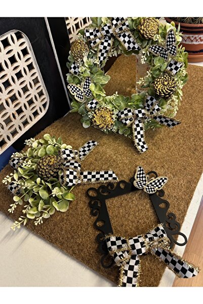 Marrone Kapı Önü Paspas Kapı Süsü Zil Süsü Priz Anahtarlık Süsleri 3'lü takım