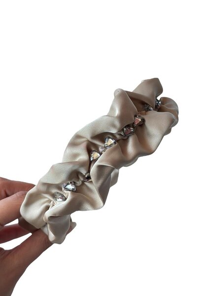 TAKIŞTIR Cream Color Stone Detailed Crown