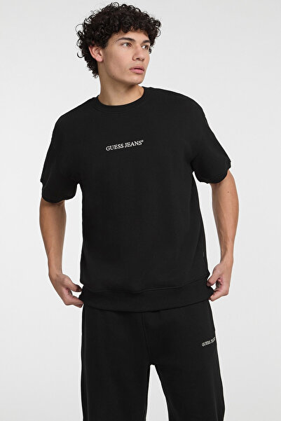 Guess Ανδρικό μπλουζάκι με λογότυπο GJ Cn - Μαύρο