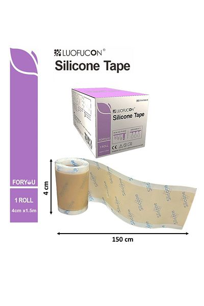 luofucon Silicone Scar Removal Tape 4cm X 1.5m – for Surgery, Caesarean Section, Burn Scars
