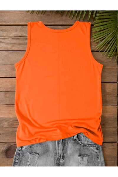 FAVORİST Los Angeles West Coast Printed Off-The-Shoulder Women's Cotton Sleeveless Summer T-Shirt Singlet
