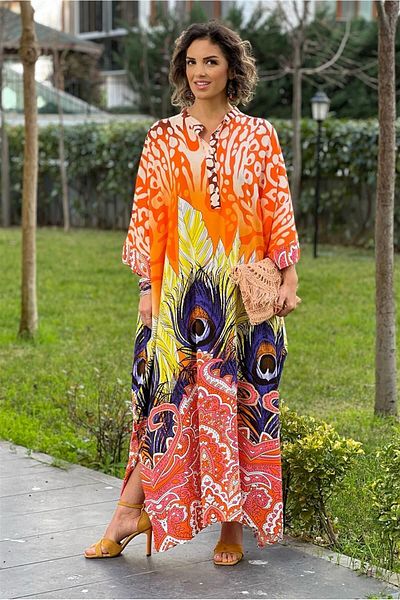 Nevin Kaya Moda Rochie oversize cu model Milano