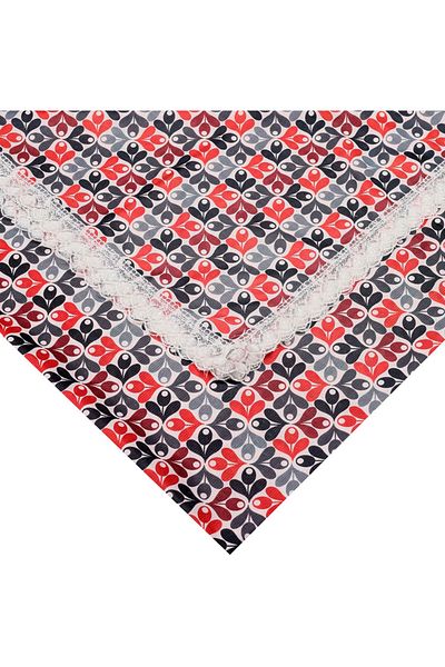 BAYSEM 150 X 150 cm. Față de masă Raschel Digital cu dantelă - Pânză de masă - Culoare-48