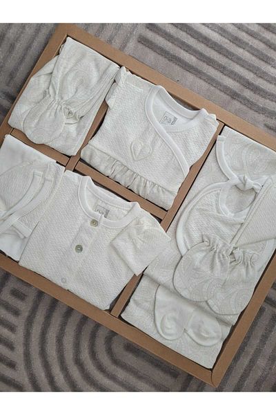 Caramell İncibaby Tiny Lace Premium 100% Cotton 10-Piece Baby Girl Hospital Discharge Set New Season