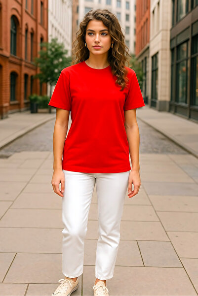 Windy Island Tricou basic pentru femei, guler rotund, Regular Fit, 100% bumbac