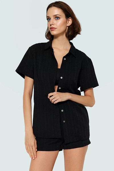 PayBuy Summer Linen Blended Oversize Shirt Shorts Set Casual Beach Combination and Stylish Elegantane Design
