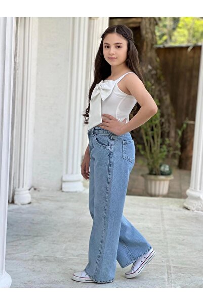 DUDOR KİDS Girl's Cool Jeans Pants (Jeans-Demn)