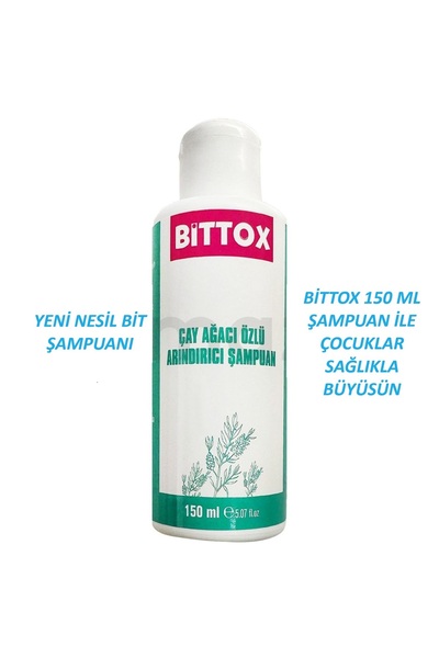 Bittox Saç Biti Ve Sirke Şampuanı 150 ml Büyük Boy Hem Çocuklar Hem Yetişkinler Için