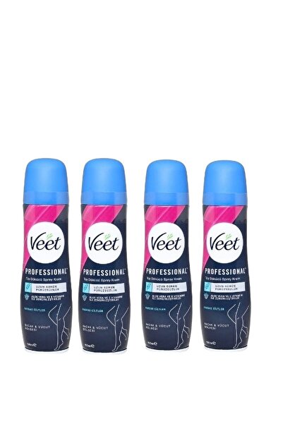 Veet Professional Tüy Dökücü Krem Sprey X4 Set Bacak&vücut Bölgesi Hassas Cil...