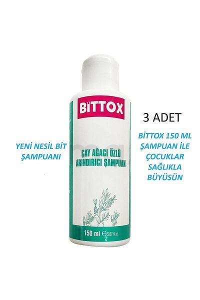 Bittox 3 Boxes of 150 ml Hair Lice and Vinegar Shampoo. Family Size Used Shampoo That Removes Oil from Hair