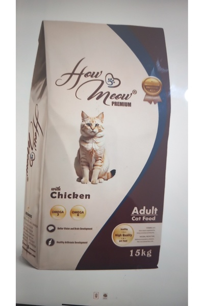 how&meow HOW&MEOW TAVUKLU YETİŞKİN KEDİ MAMASI 15KG
