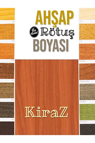 izmir bit pazarı Ahşap Rötuş Boyası - Kiraz - 25ml , Fırçalı Cam Şişede Mobil...
