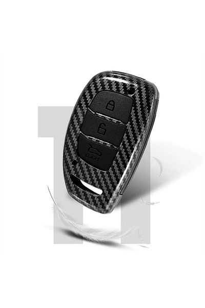 bigkey Hyundai Tucson Compatible Black Carbon Key Case Cover Trunk under 2015 to 2020 Case