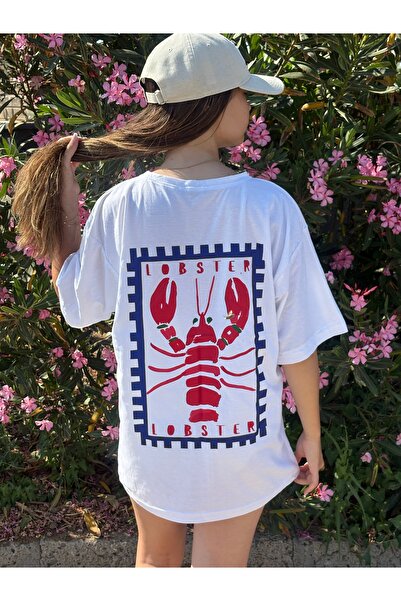 TRENDPUNKY Tricou oversize de vară Y2K cu imprimeu ISTAKOZ LOBSTER