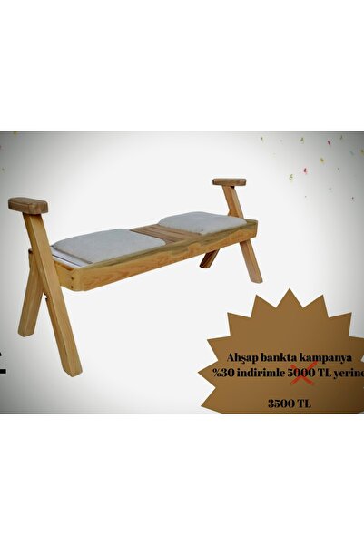 Tasarım Doğal ahşap bank, 130x40 cm balkon bahçe mutfak için bench