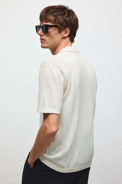 H&M Regular Fit Linen-blend Resort Shirt
