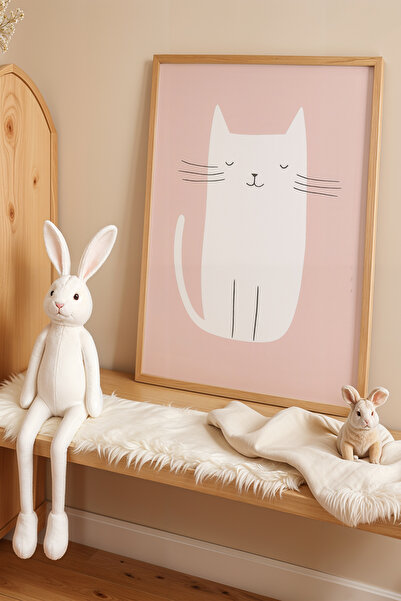 HİGUERA Ζωγραφική γάτας Παιδικό δωμάτιο και βρεφικό δωμάτιο Ξύλινο πλαίσιο ζω...