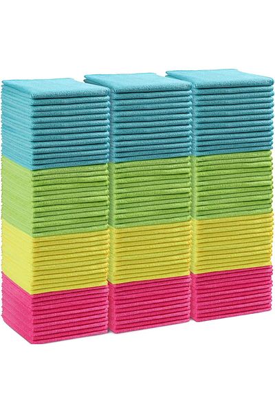 BEKZ Set 150 Lavete De Curatare Din Microfibra 30x40 Cm, Prosoape De Curatenie Reutilizabile,