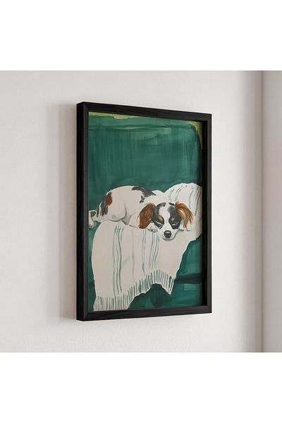 HİGUERA Picături Dostun Deep Sleep Pictură de perete cu cadru din lemn natural