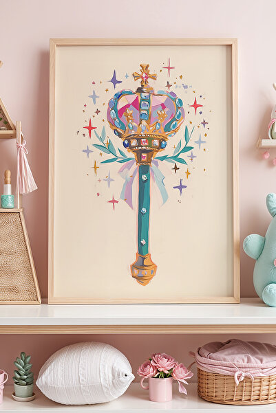 HİGUERA Θέμα Princess - Crystal Crown Shining Wand Κοριτσίστικο Δωμάτιο Ξύλιν...
