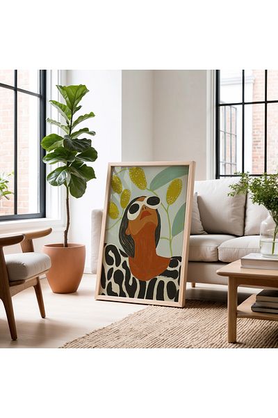 HİGUERA Ochelari de soare atrăgătoare pentru femei Decor curajos și impresionant Pictură cu cadru din lemn natural