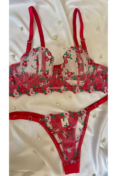 Lessya Set bralet din dantelă (sutien și tanga)