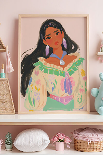 HİGUERA Θέμα Princess - Flower Dress Girl Figure Girl Παιδικό Δωμάτιο Ξύλινο ...