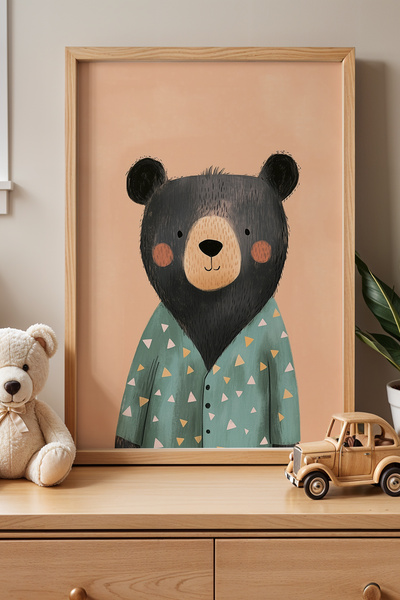 HİGUERA Πιτζάμες Αρκουδάκι Παιδικό Δωμάτιο και Βρεφικό Δωμάτιο Ξύλινο Πλαίσιο...