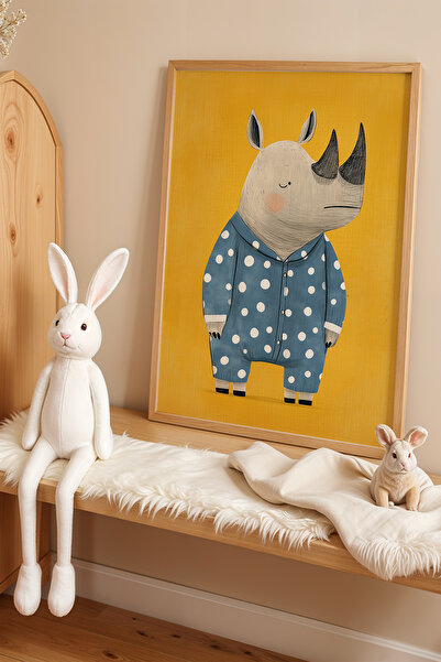 HİGUERA Ζωγραφική τοίχου με ξύλινο πλαίσιο για παιδικό δωμάτιο και βρεφικό δω...