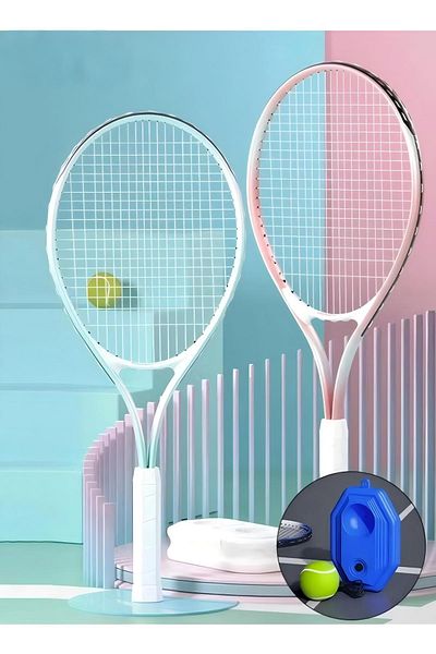 Generic Tennis Racket Set For Students Training Tennis And Beginners With Tennis Bag And Water-filled Base