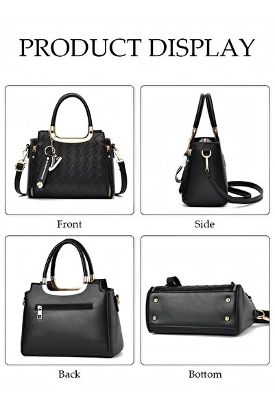 Generic Women's Vintage Tote Bag Handbags Faux Leather Shoulder Bag Ladies Fashion Designer Satchel C