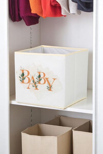 İronika Baby Lidless Box Closet Organizer Toy Goods Laundry Storage Box Organizer 30X30X30