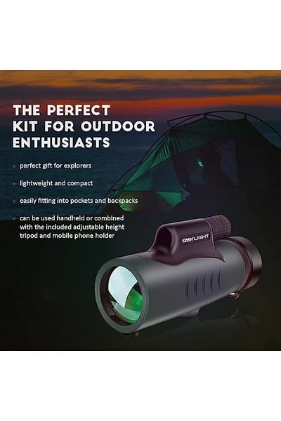 OEM Easylight 12x50, Monocular. Tripod, Smartphone Attachment, Fmc Lens, Bak4 Prism