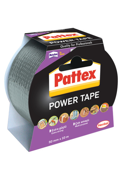 Pattex Power Tape Gri - Suya Dayanıklı Ve Güçlü Yapışkan Bant 50 Mm X 10 M