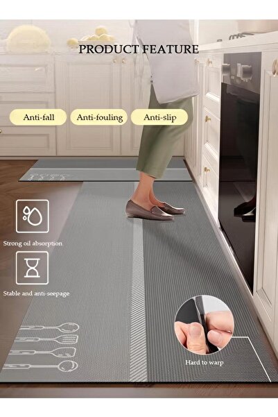 Generic 2-piece Kitchen Mat And Carpet Set, Non-slip Quick-drying Diatom Mud Floor Mat 40*60 40*120cm