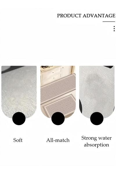 Generic 2-piece Kitchen Mat And Carpet Set, Non-slip Quick-drying Diatom Mud Floor Mat 40*60 40*120cm